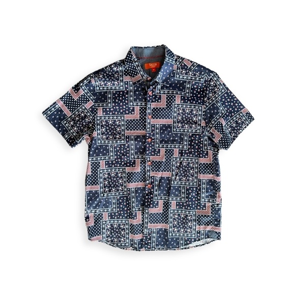 TALLIA Sport men shirt medium casual button down short sleeve - Picture 1 of 8